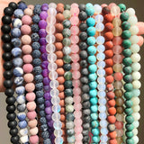 Natural Matte Turquoises Howlite Agates Amazonite Quartz Beads 15''