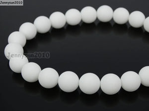 10mm Frosted Alabaster Gems Round Beads 15'' 5 Strands/Pack