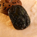 Natural Medicine King Graphite Green Jade Tiger Pendant