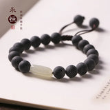 Natural Medicine Pearl Buddha Bead Bracelet Female Hotan Jade Shaped Bead