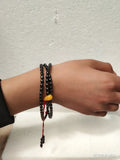 Meteorite Martian Stone Red Coral Beads Necklace