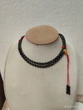 Meteorite Martian Stone Red Coral Beads Necklace