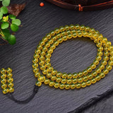 Natural Mexican Amber 108 Buddha Beads Circle Bracelets