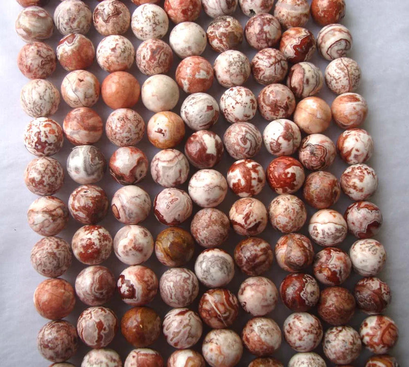 Mexican Crazy Agate 14mm Round Beads for DIY Jewelry