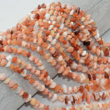 Natural Mexican Fire Opal Faceted Chips Beads 5~7mm