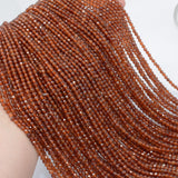 Natural Mid Spessartine Garnet / Rhodolite Garnet Faceted Round Beads 4mm