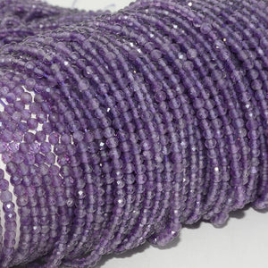 Natural Middle Amethyst Faceted Round Beads 3.5mm