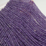 Natural Middle Amethyst Faceted Round Beads 3.5mm