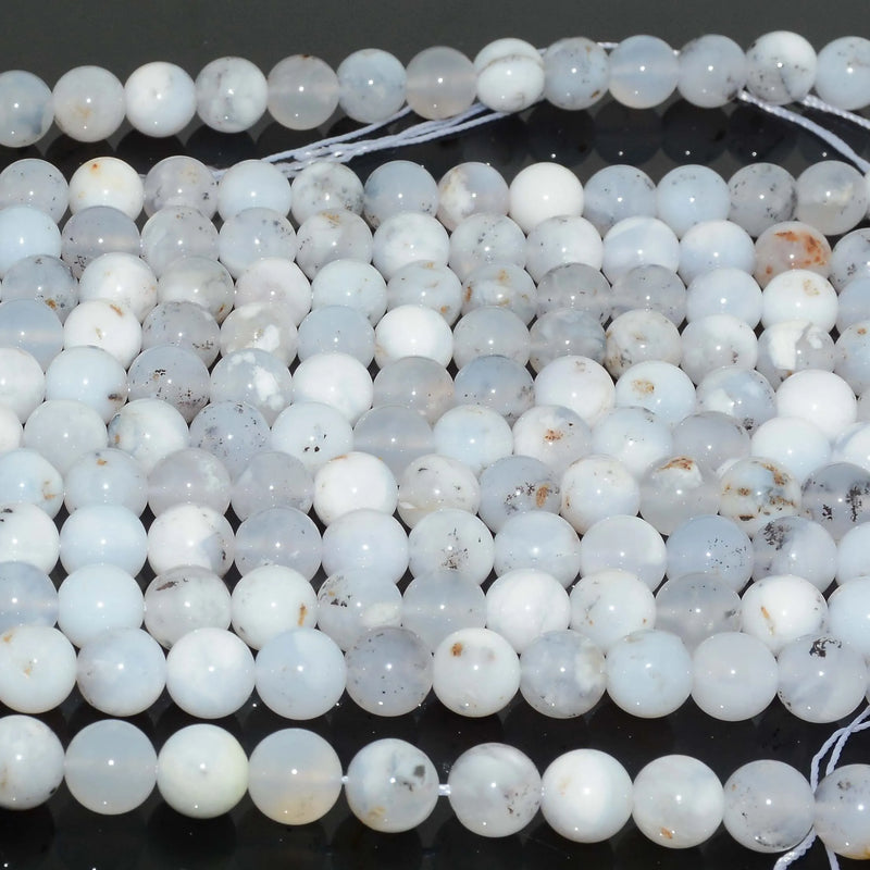 Milky Common Opal Loose Round Beads 10mm