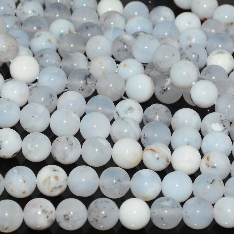 Milky Common Opal Round Beads 8mm