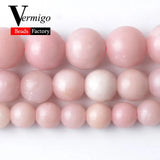 Pink Opal Round Beads 6 8 10mm for Jewelry Making