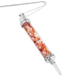 Mineral Chips Glass Bottle Pendant Crystal Stone Wishing Bottle Necklace