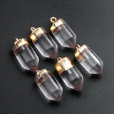 Druzy Wand Pendant Clear Quartz Necklace Charms
