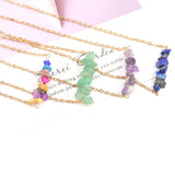 Natural Mineral Crystal Beaded Choker Necklace Health Raw Ore Power N541