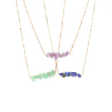 Natural Mineral Crystal Beaded Choker Necklace Health Raw Ore Power N541