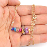 Natural Mineral Crystal Beaded Choker Necklace Health Raw Ore Power N541
