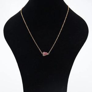 Natural Mineral Raw Stone Beaded Choker Necklace Women Jewelry Gift
