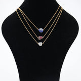Natural Mineral Raw Stone Beaded Choker Necklace Women Jewelry Gift