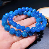 Mineral Inclusion Apatite Bracelet Gem Stone Round Beads Crystal Jewelry