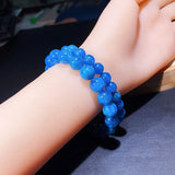 Mineral Inclusion Apatite Bracelet Gem Stone Round Beads Crystal Jewelry