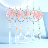 Pink Crystal Tree Of Life Home Curtain Ornament