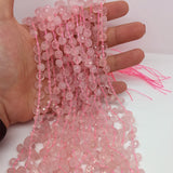 Rose Quartz Crystal Powder Faceted Stone Beads