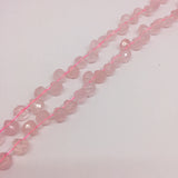 Rose Quartz Crystal Powder Faceted Stone Beads