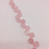Rose Quartz Crystal Powder Faceted Stone Beads