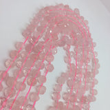 Rose Quartz Crystal Powder Faceted Stone Beads