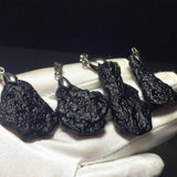 Meteorite Tektite Pendant Glass Quartz Necklace Making Man Jewelry