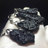 Meteorite Tektite Pendant Glass Quartz Necklace Making Man Jewelry