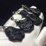 Meteorite Tektite Pendant Glass Quartz Necklace Making Man Jewelry
