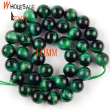 Green Tiger Eye Stone Round Beads 4/6/8/10/12mm For Jewelry Making