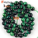 Green Tiger Eye Stone Round Beads 4/6/8/10/12mm For Jewelry Making