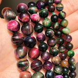 Multicolor Tiger Eye Stone Beads 6 8 10mm Round Loose Beads for Jewelry Making