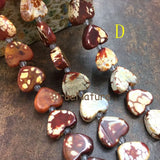 Heart Shape Dragon Vein Agates Quartz Charm Necklace Bracelet