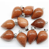 Green Aventurine Sand Stone Cone Pendant 12pcs/lot