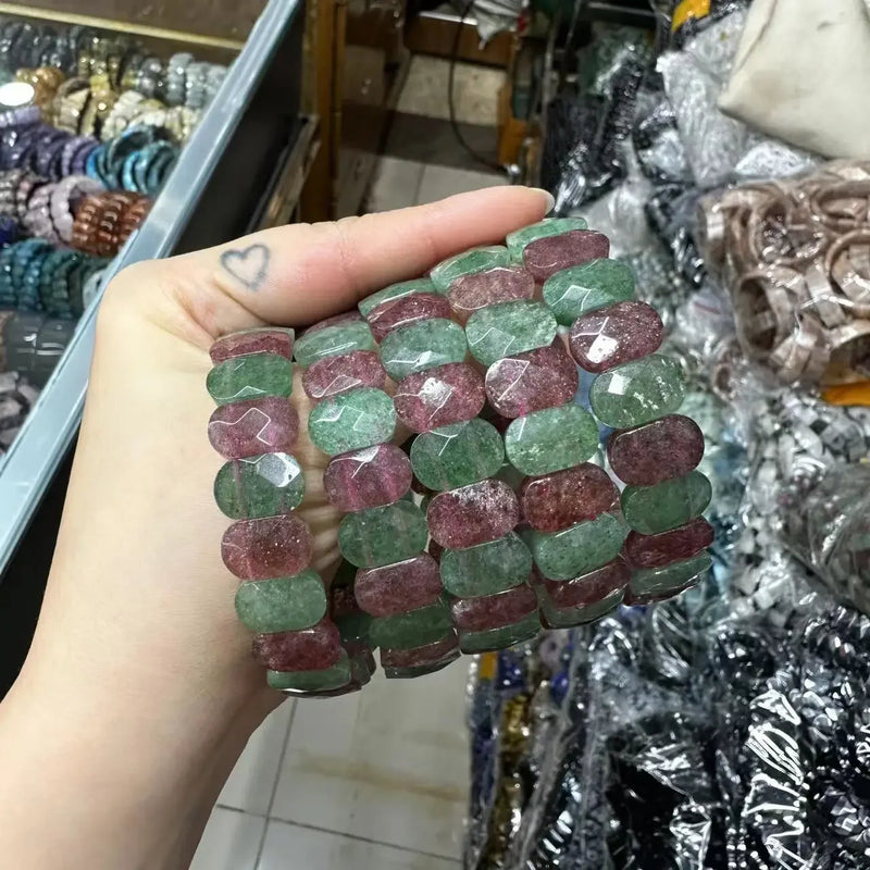 Natural Mix Strawberry Quartz Stone 9