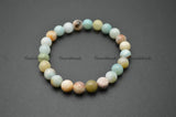 Amazonite Stone Round Beads Stretch Bracelet