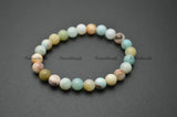Amazonite Stone Round Beads Stretch Bracelet