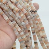 Natural Mixed Moonstone Wheel Beads 3x6mm