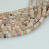 Natural Mixed Moonstone Wheel Beads 3x6mm