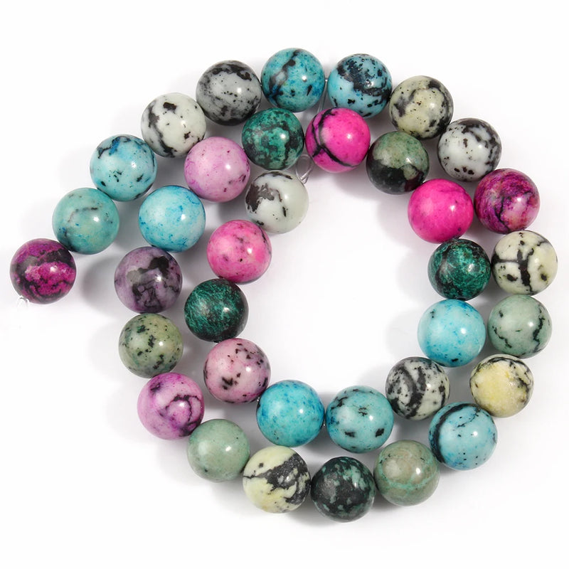 Natural Howlite Turquoise Matte Stone Beads 15'' 6/8/10mm