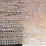 Mixed Quartz Round Beads 4.2mm, Clean Quartz + Citrine + Amethyst