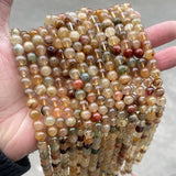 Mixed Rutilated Quartz Beads Round Loose Spacer Colorful Hair Crystal Stone