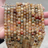 Mixed Rutilated Quartz Beads Round Loose Spacer Colorful Hair Crystal Stone