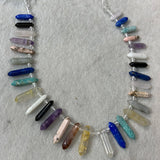 Natural Mixed Semi-precious Stone Beads 15'' Sticks Crystal Point Shape