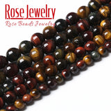 Tiger Eye Stone Round Beads for Jewelry Making DIY Bracelet 4-14mm