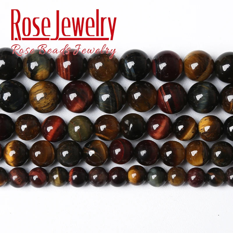Tiger Eye Stone Round Beads for Jewelry Making DIY Bracelet 4-14mm