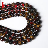 Tiger Eye Stone Round Beads for Jewelry Making DIY Bracelet 4-14mm